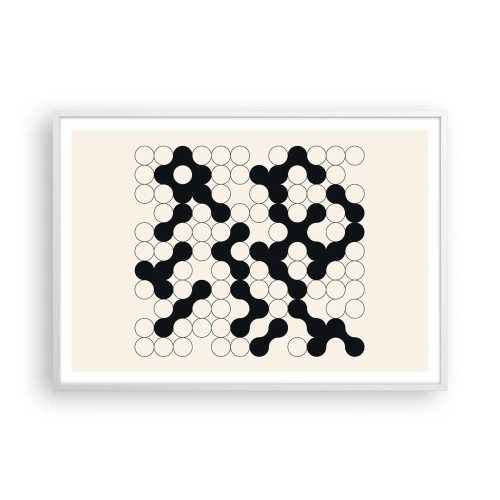 Poszter fekete keretben - Kínai játék - variáció - 100x70 cm