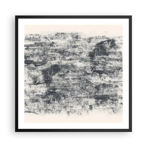 Poszter fehér keretben - Ködös kompozíció - 60x60 cm