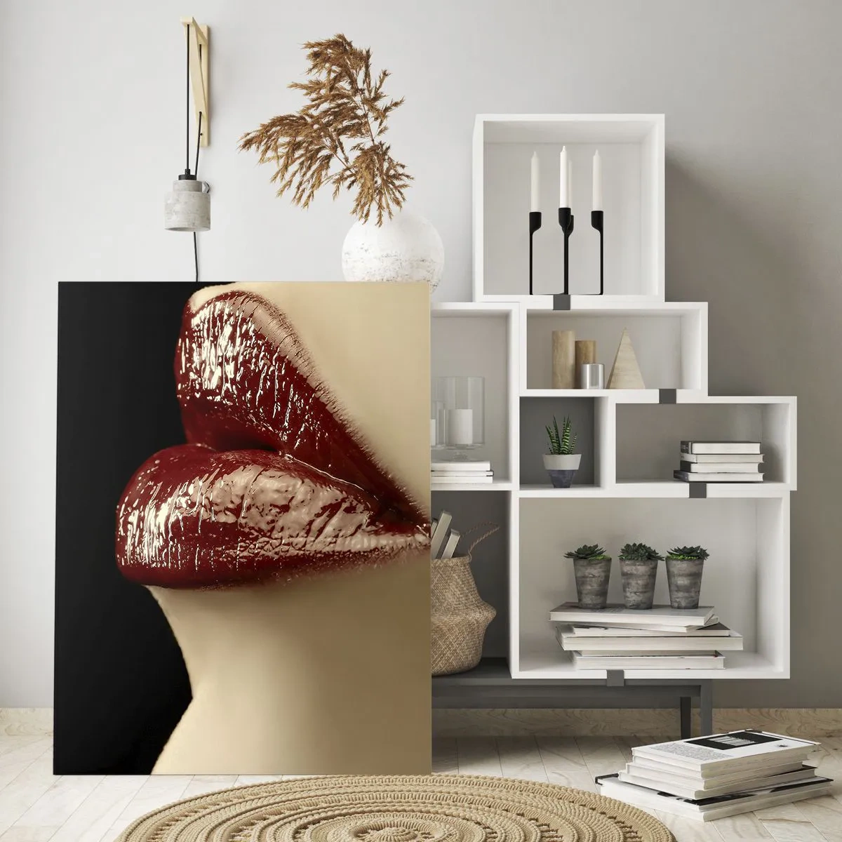 Üveg kép - A kármin érzékisége és ragyogása - 70x100 cm