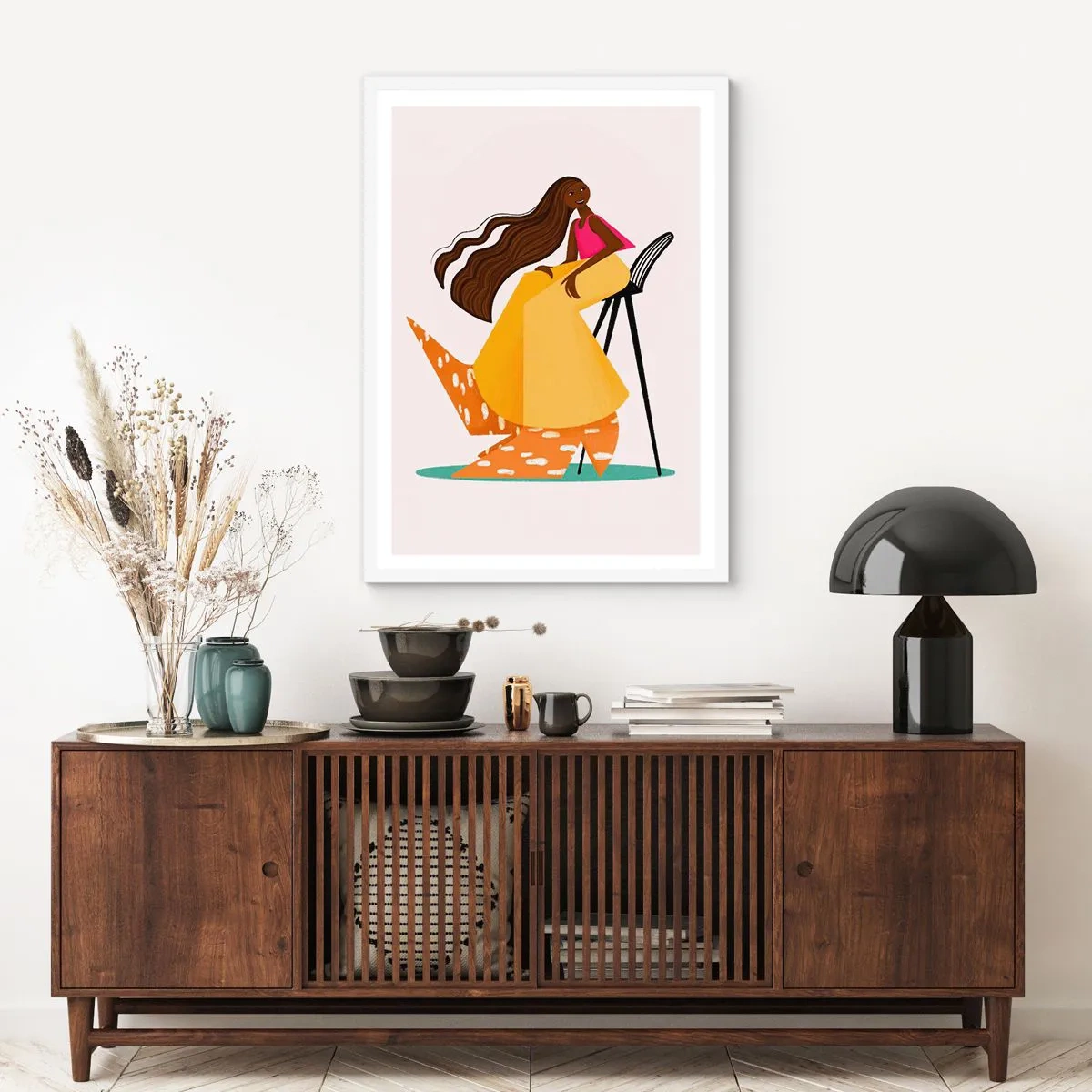 Poszter fekete keretben - A divat is szórakoztató - 30x40 cm