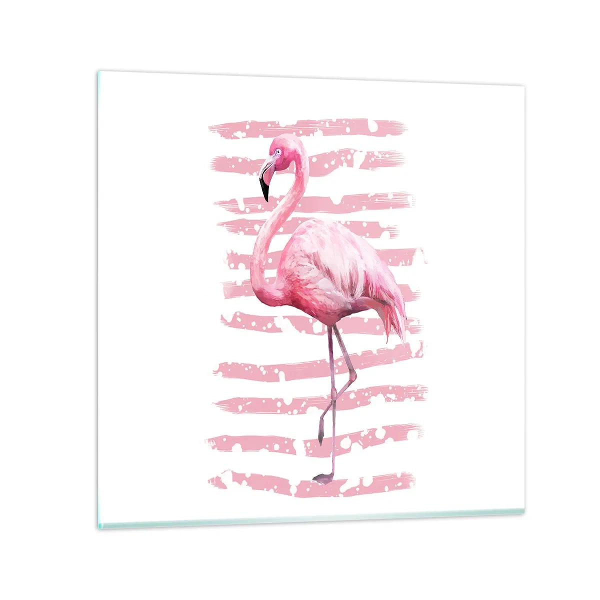 Üveg kép - Méltósággal, bár rózsaszínben - 60x60 cm