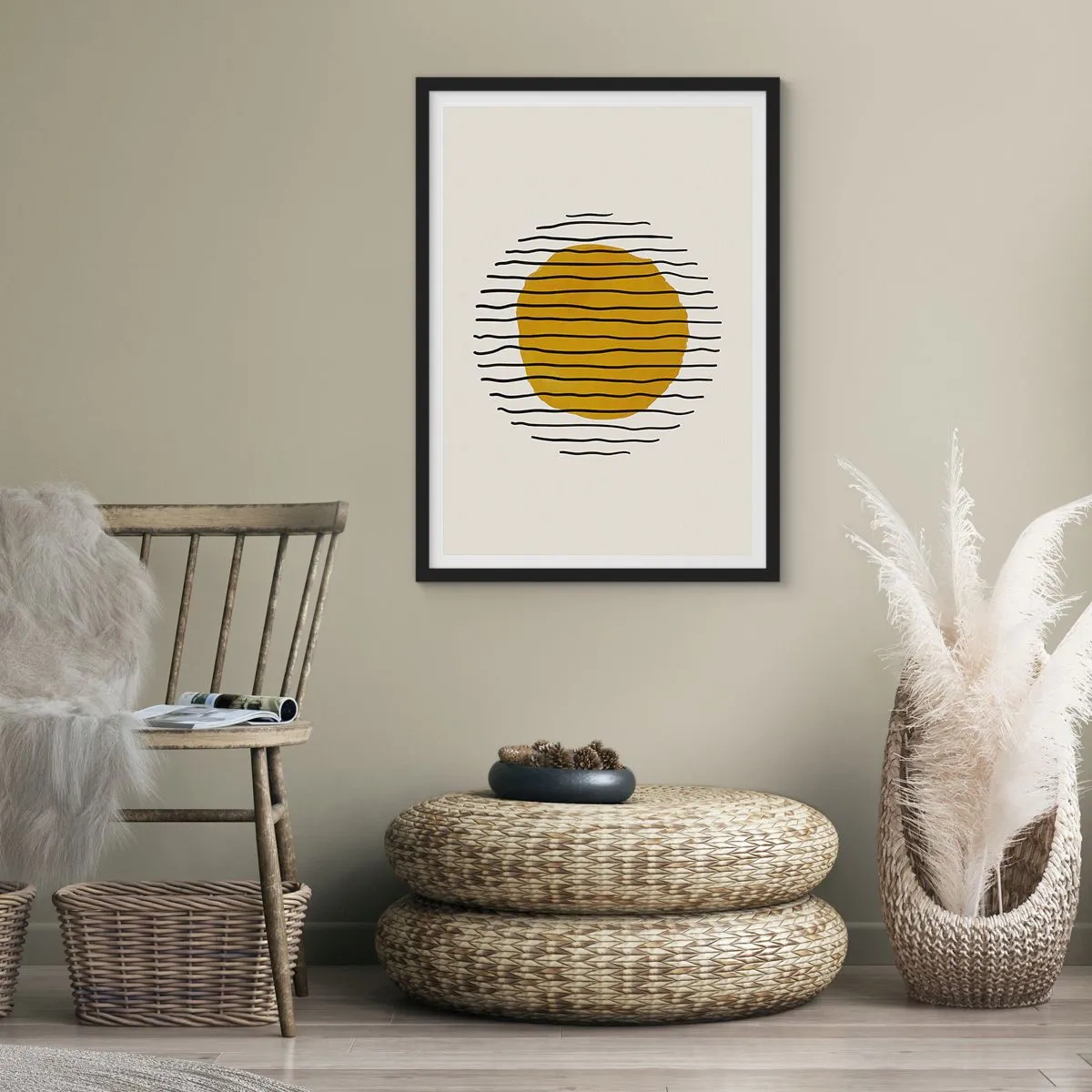 Poszter fehér keretben - A hőtől remegő absztrakció - 30x40 cm