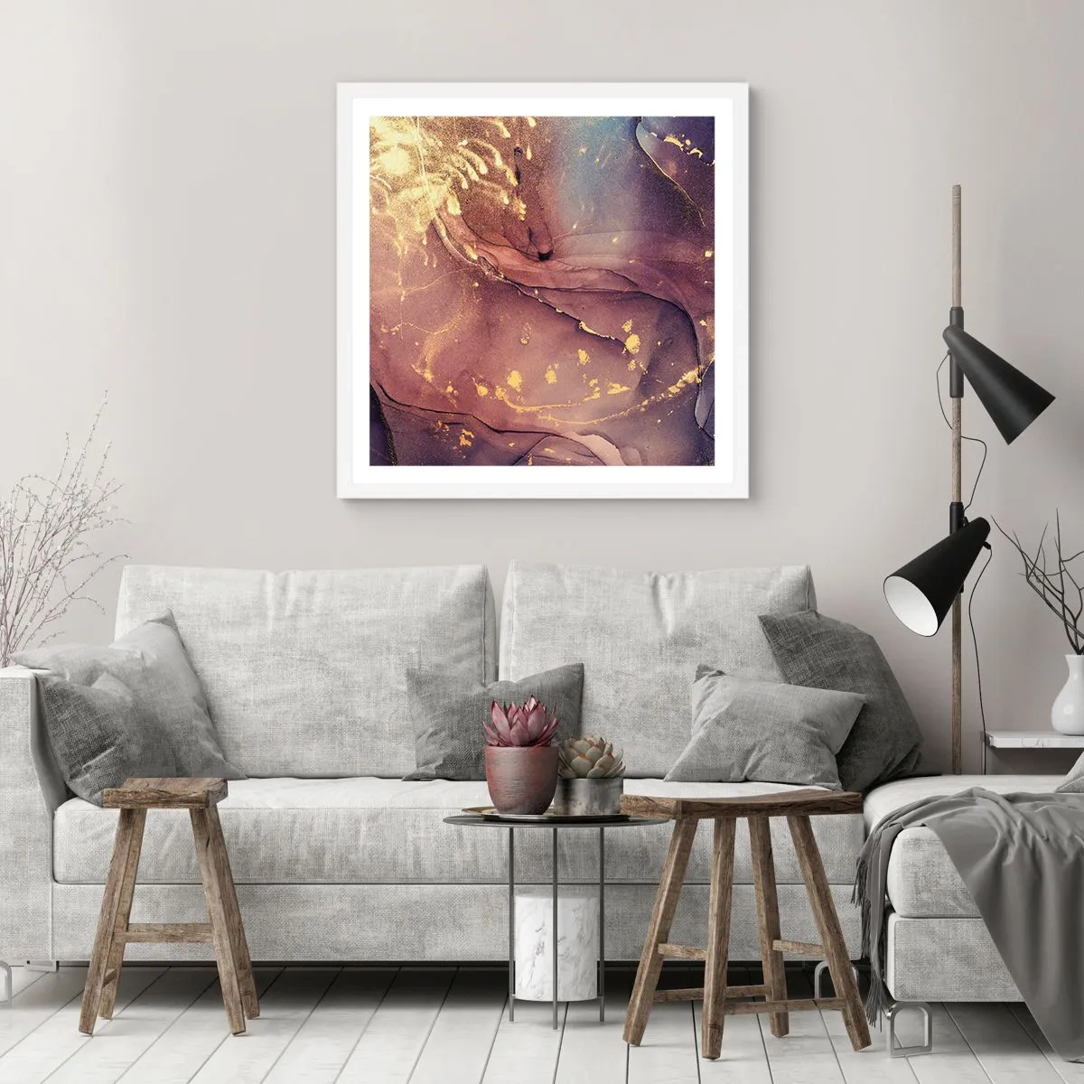 Poszter fekete keretben - Anyag és lélek - 30x30 cm