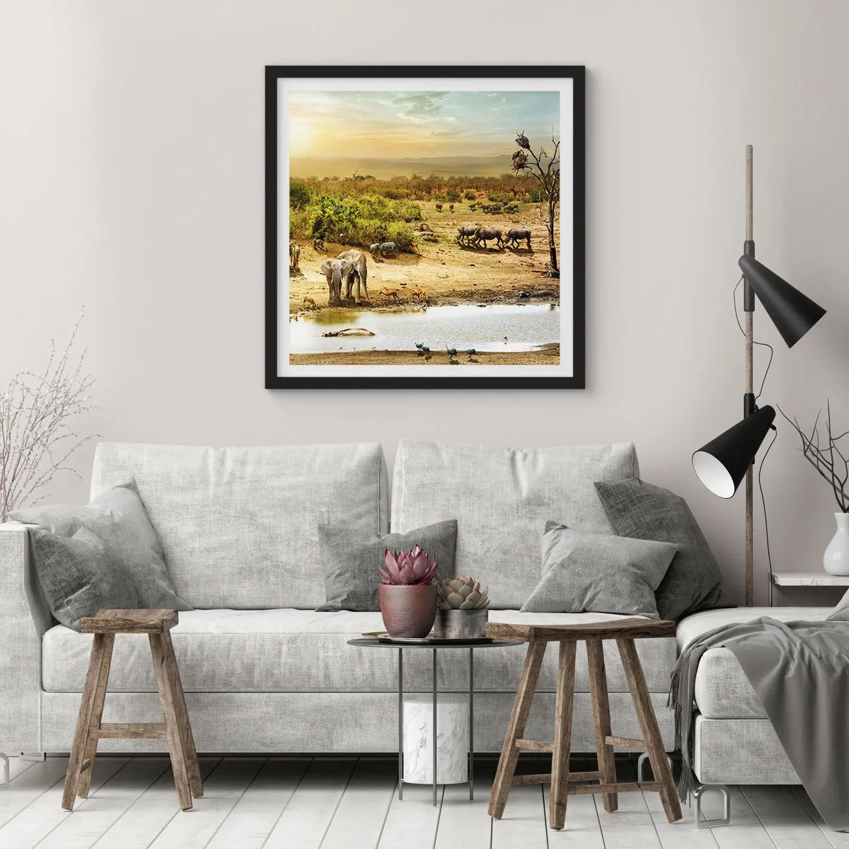 Poszter fehér keretben - „Z Edenu zaś wypływała rzeka…" - 30x30 cm
