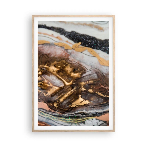 Poszter világos tölgy keretben - A föld eleme - 70x100 cm