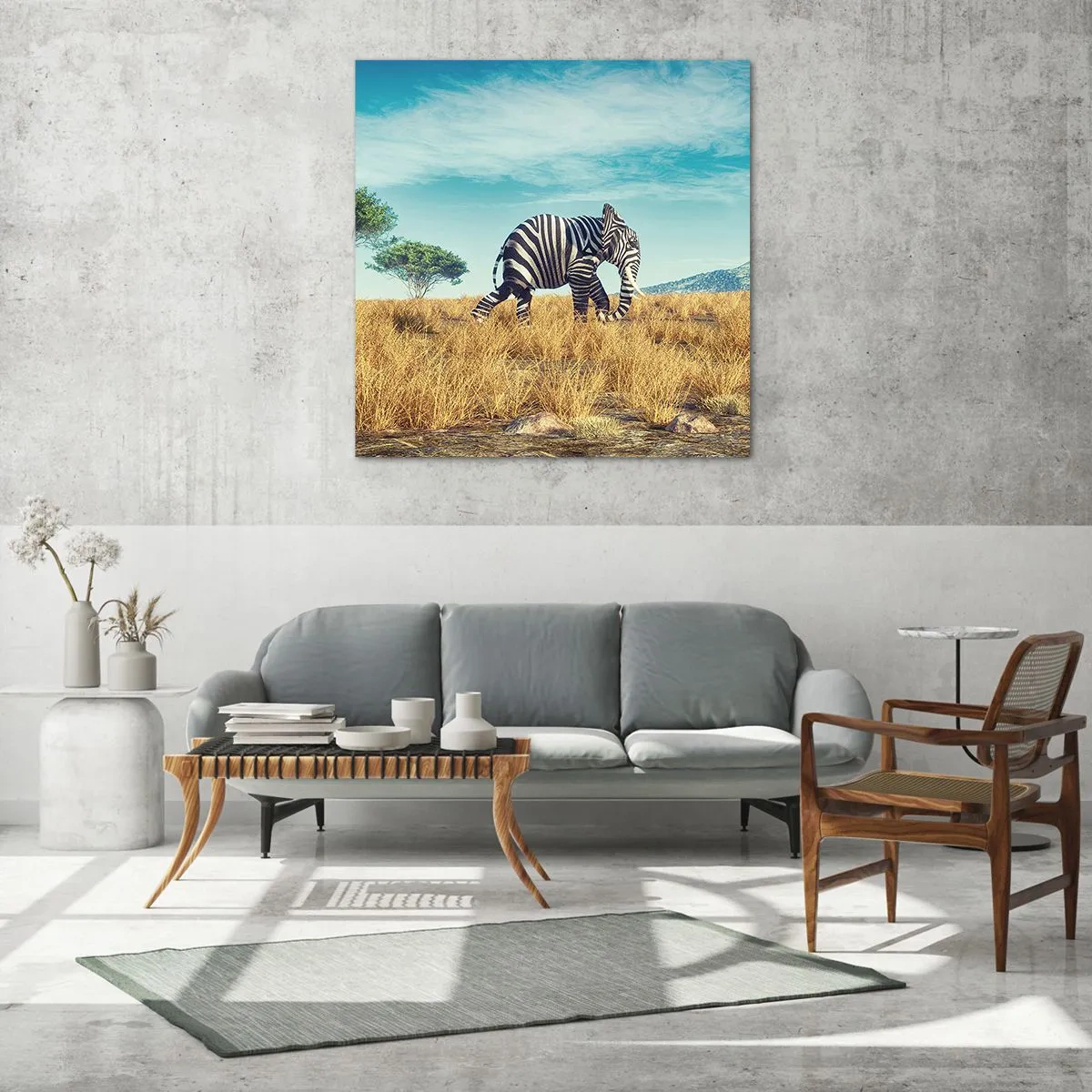 Üveg kép - A szürke már nem menő - 40x40 cm