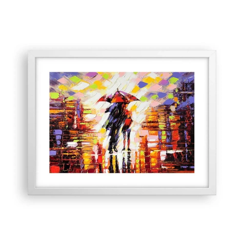 Poszter fekete keretben - Együtt az éjszakában és az esőben - 40x30 cm