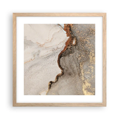 Poszter világos tölgy keretben - A színek határán - 40x40 cm