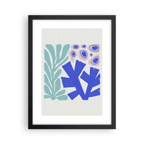 Poszter fehér keretben - Víz alatti kert - 30x40 cm