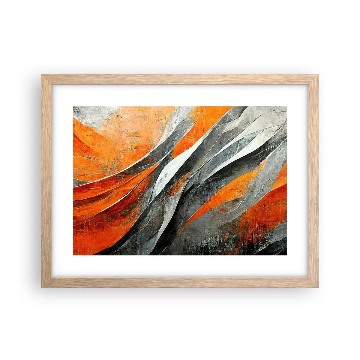 Poszter világos tölgy keretben - Hőség és hideg - 40x30 cm