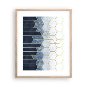 Poszter világos tölgy keretben - Kompozíció szinkópa ritmusban - 40x50 cm