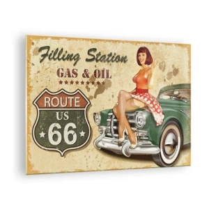 Üveg kép - A csodálatos 40-es évek - 70x50cm - A csodálatos 40-es évek. - Modern fali dekoráció nappalihoz és hálószobához ARTTOR