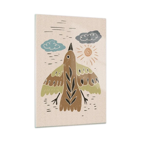 Üveg kép - Örömteli repülés - 50x70 cm