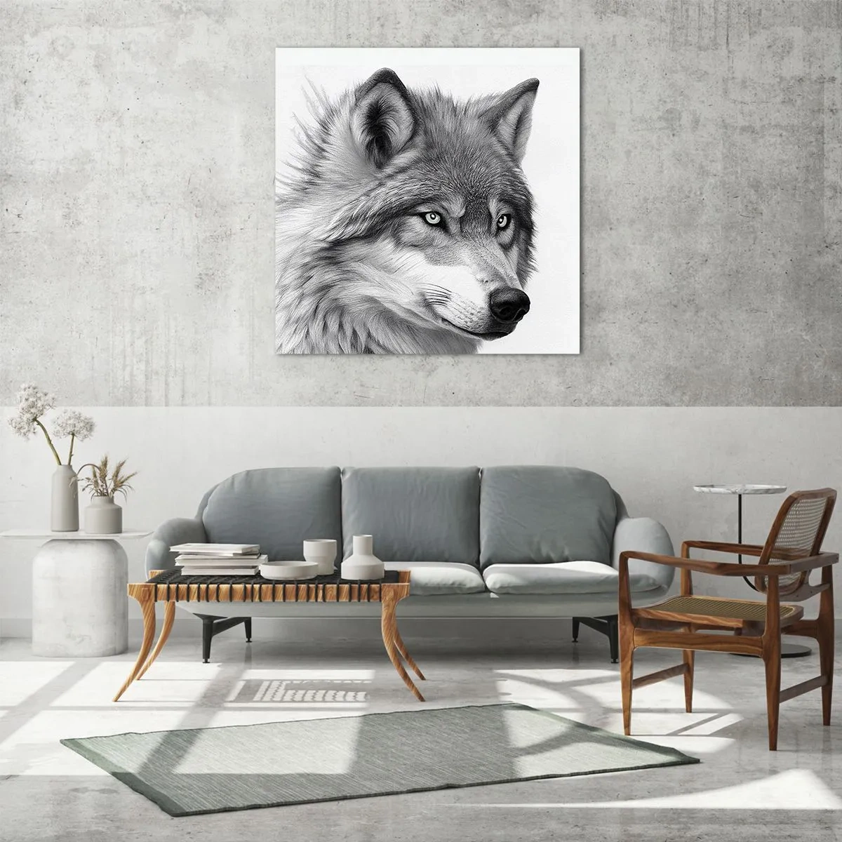 Üveg kép - Alfa - kétségtelenül - 30x30 cm