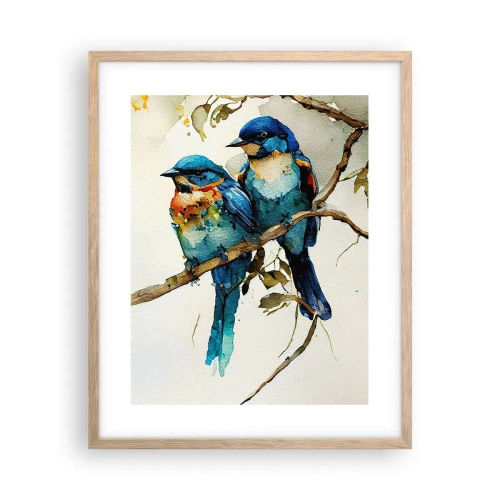 Poszter világos tölgy keretben - Megsértődött? - 40x50 cm