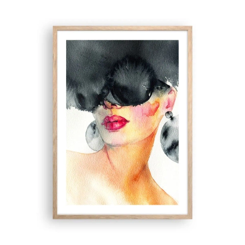 Poszter világos tölgy keretben - Az elegancia titka - 50x70 cm