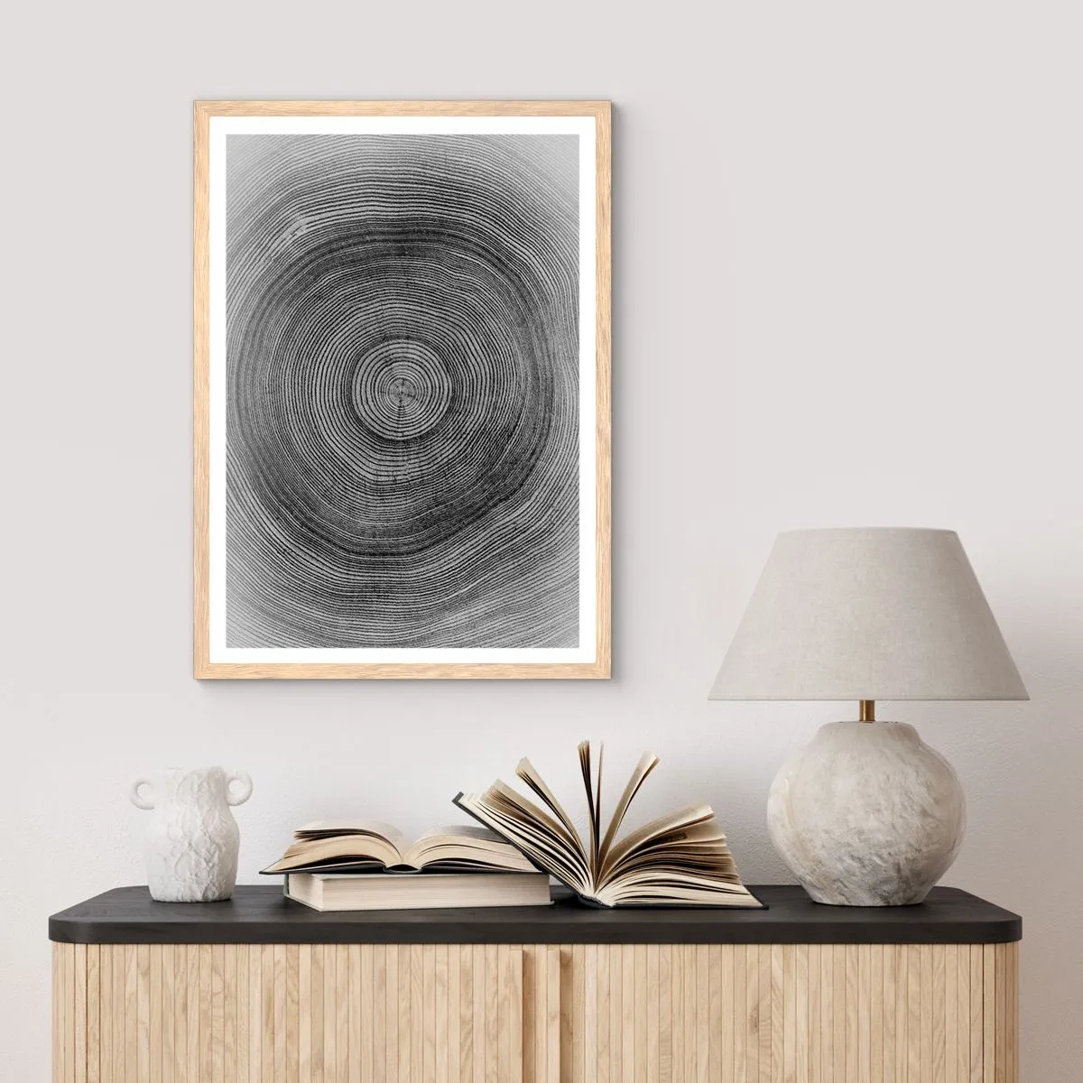 Poszter világos tölgy keretben - Az idők jele - 70x100 cm