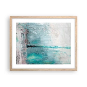 Poszter világos tölgy keretben - Vízszintesen kék színben - 50x40 cm