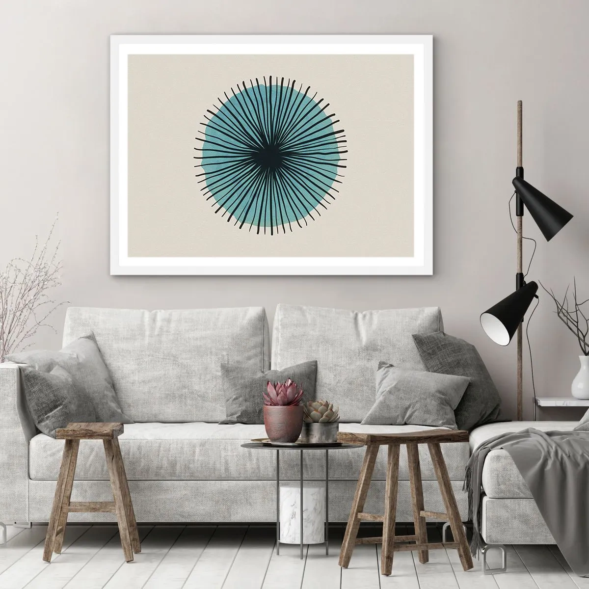 Poszter fekete keretben - Ragyogóan a kékben - 70x50 cm