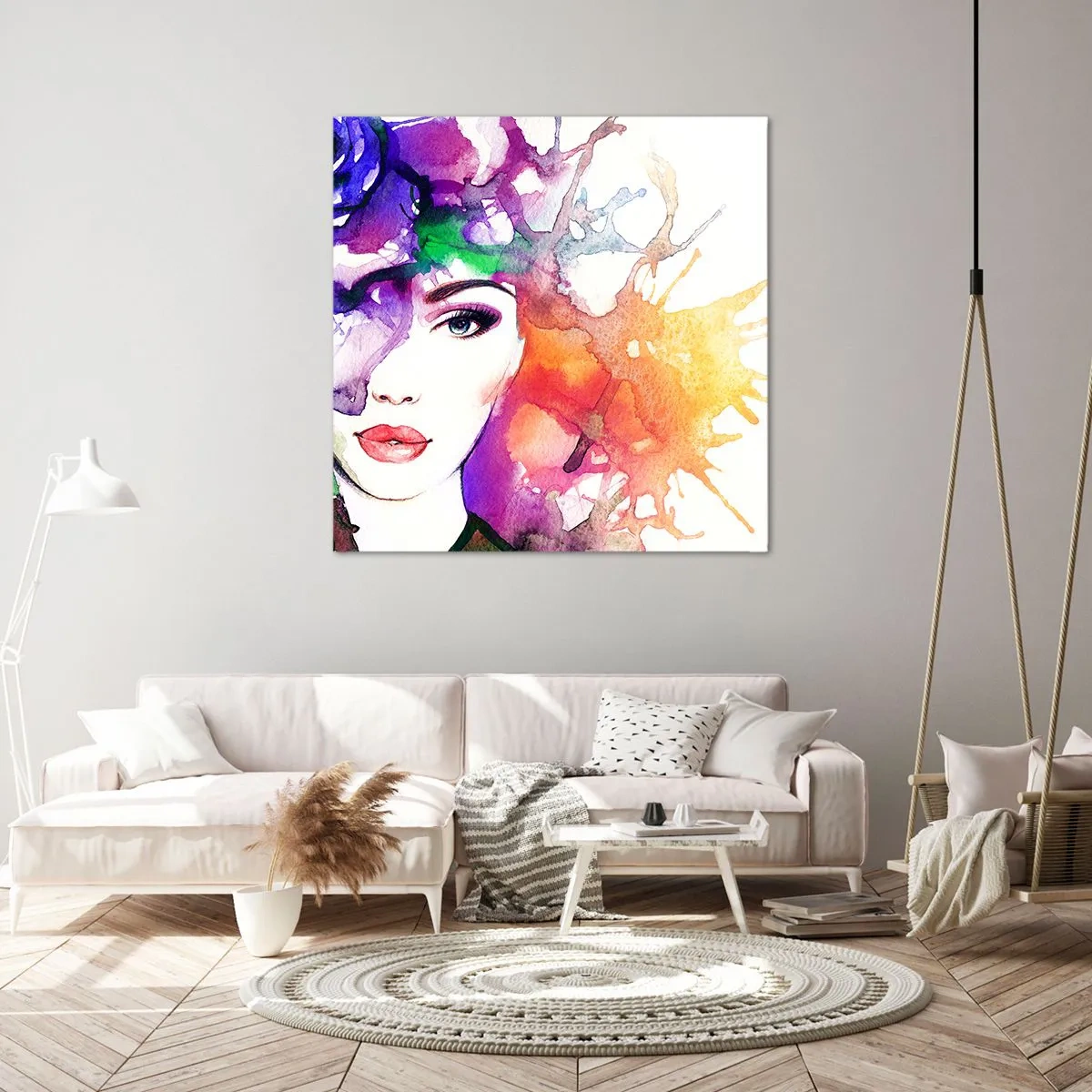Vászonkép - Fejjel a felhőkben - 70x70 cm