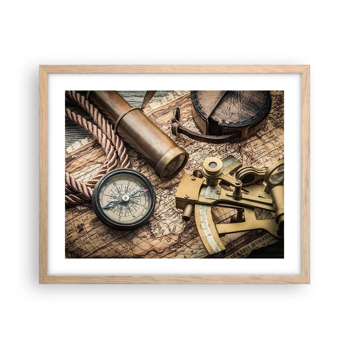 Poszter világos tölgy keretben - Állítson be egy irányt - 50x40 cm