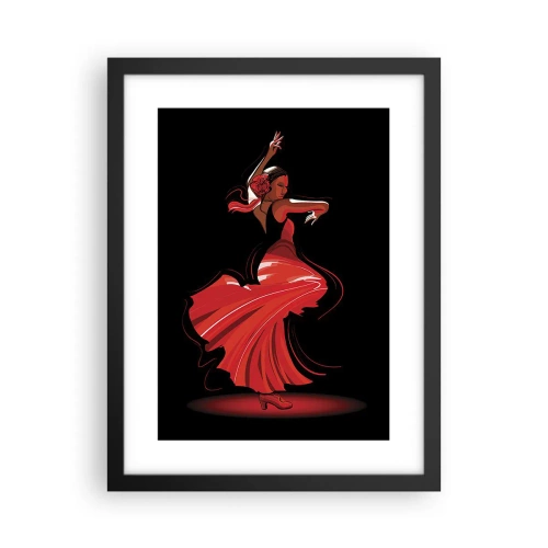 Poszter fehér keretben - A flamenco tüzes szelleme - 30x40 cm