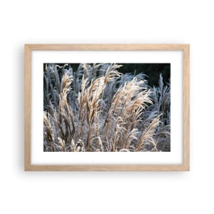 Poszter világos tölgy keretben - Zúzmarába öltözött - 40x30 cm