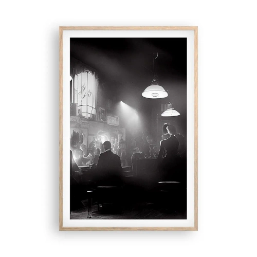 Poszter világos tölgy keretben - Jazzes hangulatban - 61x91 cm