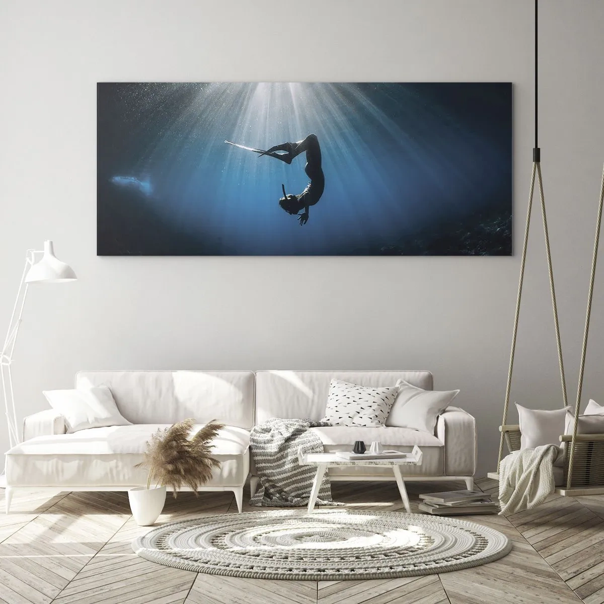 Üveg kép - Víz alatti tánc - 120x50 cm