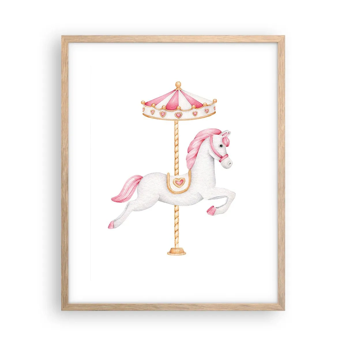 Poszter világos tölgy keretben - Elindult egy patával - 40x50 cm