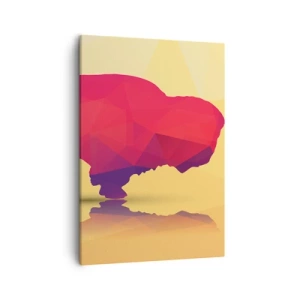 Vászonkép - Az európai bölény amaránt erőssége - 50x70 cm