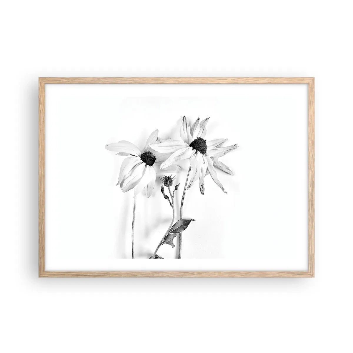 Poszter világos tölgy keretben - Senki sem akar egyedül lenni - 70x50 cm