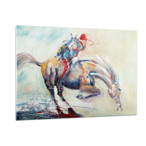 Üveg kép - Várj, megyünk - 120x80 cm