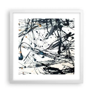 Poszter fekete keretben - Expresszionista absztrakció - 40x40 cm
