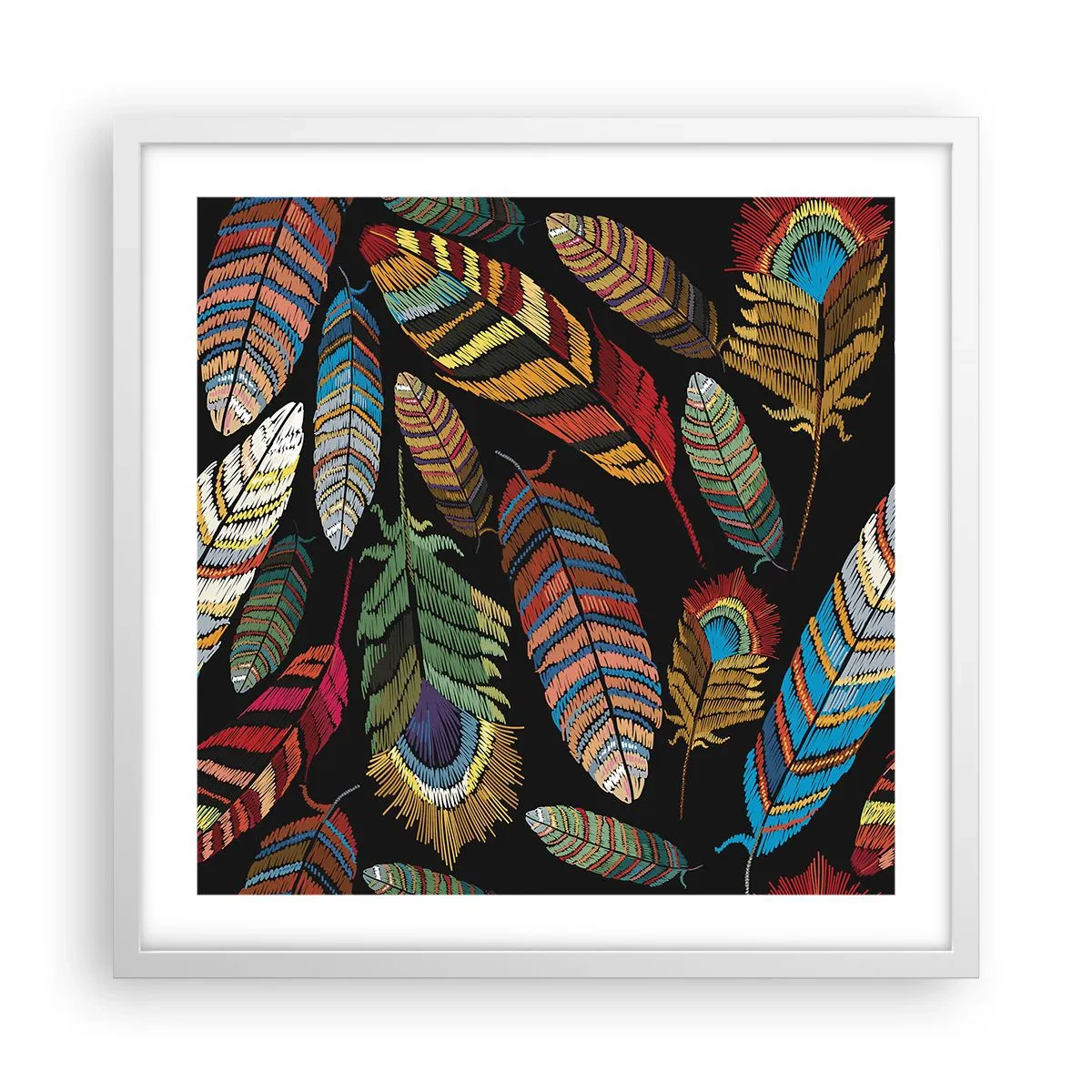 Poszter fekete keretben - A madárkarnevál - 50x50 cm