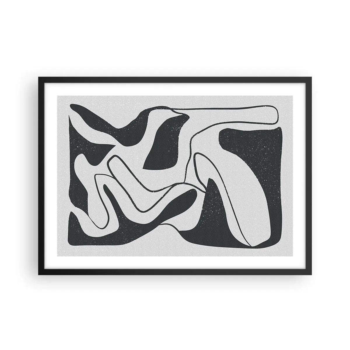 Poszter fehér keretben - Absztrakt játék egy labirintusban - 70x50 cm