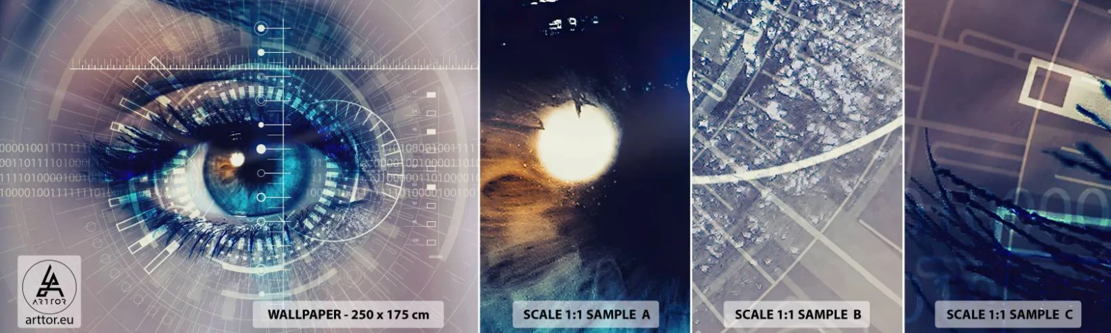 Fotótapéta Minta Öntapadós Deluxe Sticker - Azt hiszed, hogy ismersz - Absztrakció, Szem, Grafika - 100x30 cm