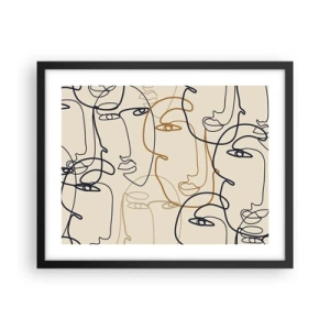 Poszter fehér keretben - Többszörös portré  - 50x40 cm