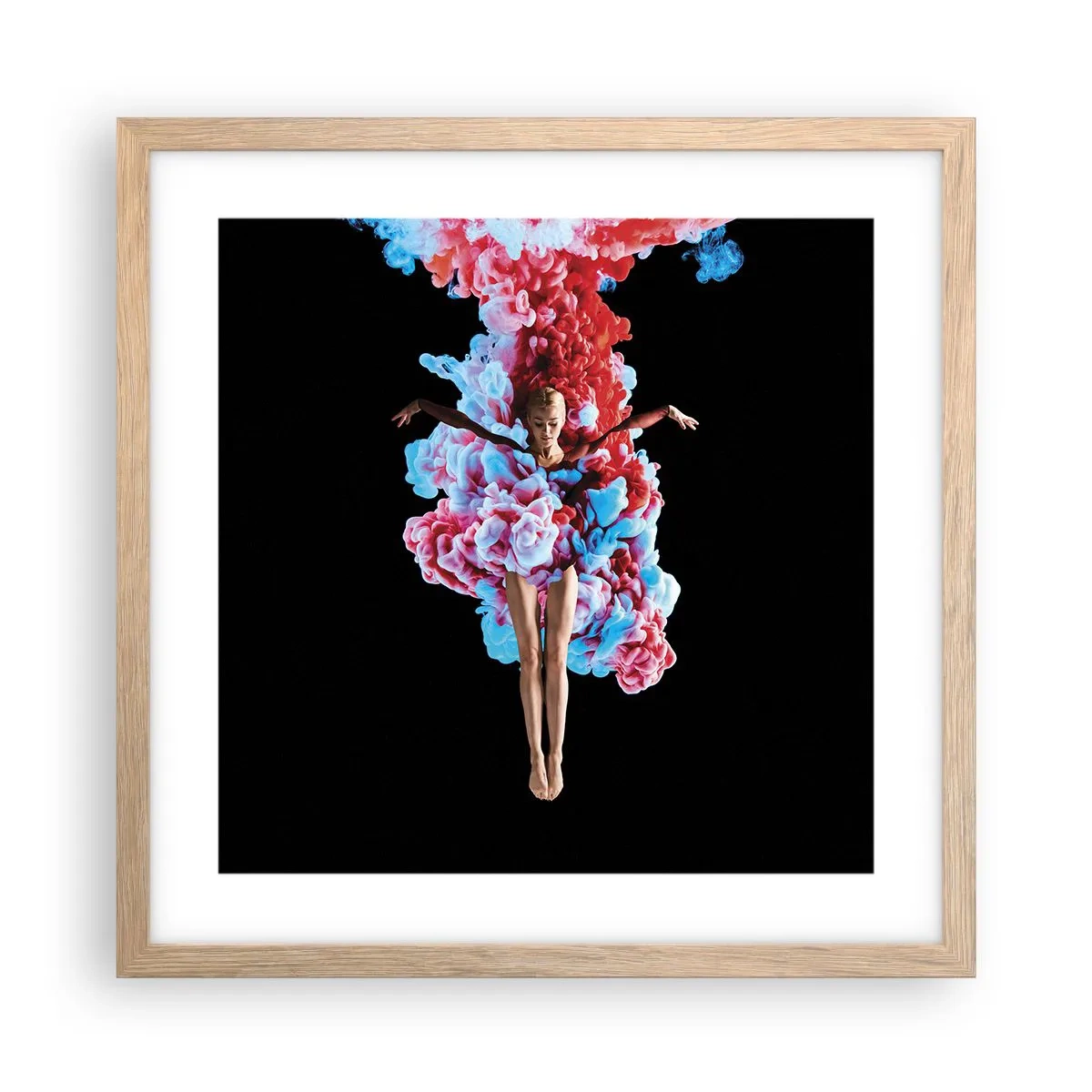 Poszter világos tölgy keretben - Teljes virágzásban - 40x40 cm