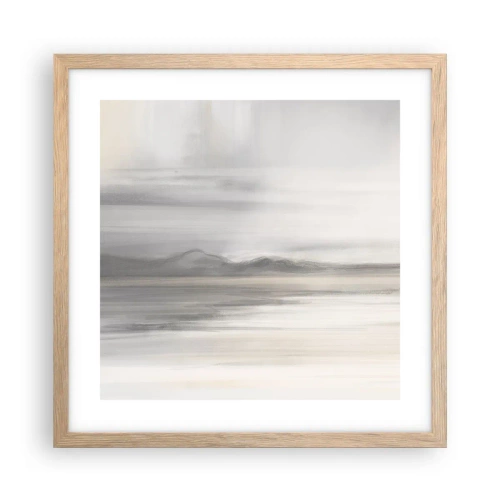 Poszter világos tölgy keretben - Gondolkodó távolság - 40x40 cm