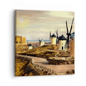 Vászonkép - Mindjárt megjelenik Don Quijote - 30x30 cm