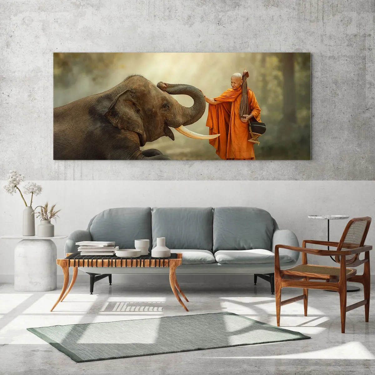 Üveg kép - Találkozás az utazáskor - 100x40 cm
