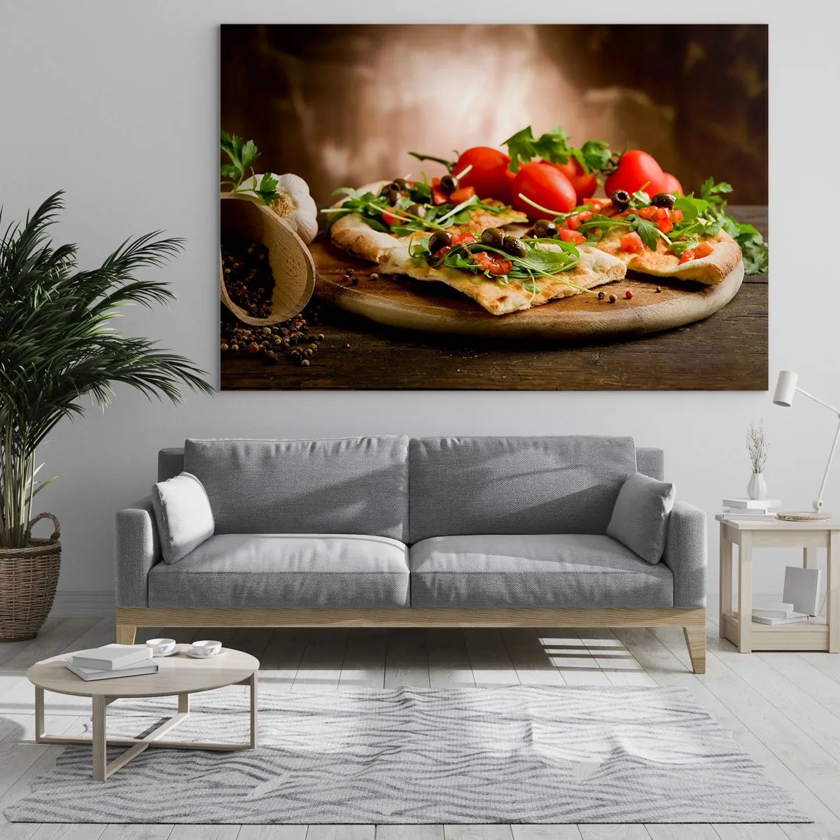 Üveg kép - Egyenesen a kemencéből és a kertből - 120x80 cm