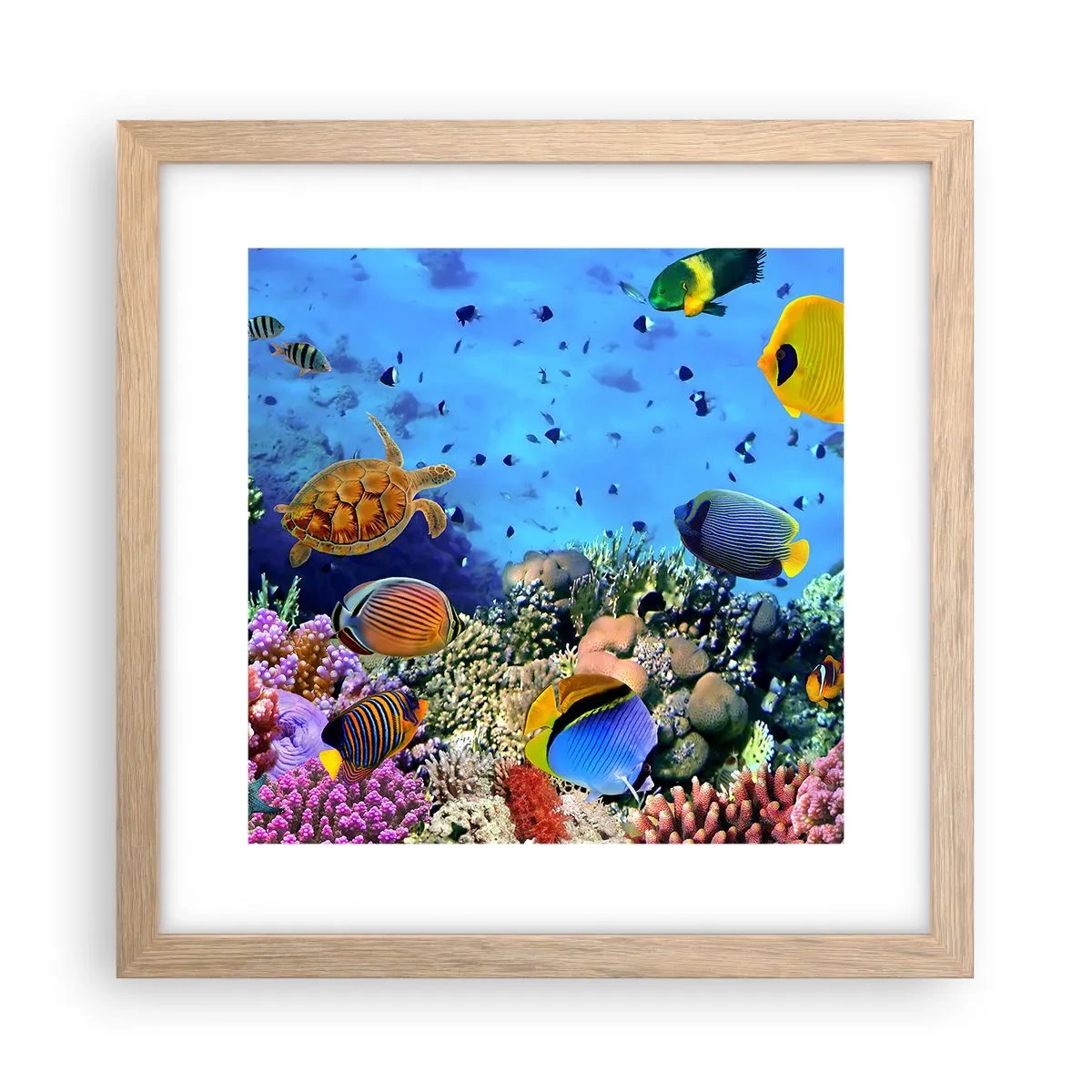 Poszter világos tölgy keretben - És mit tudunk az életről... - 30x30 cm