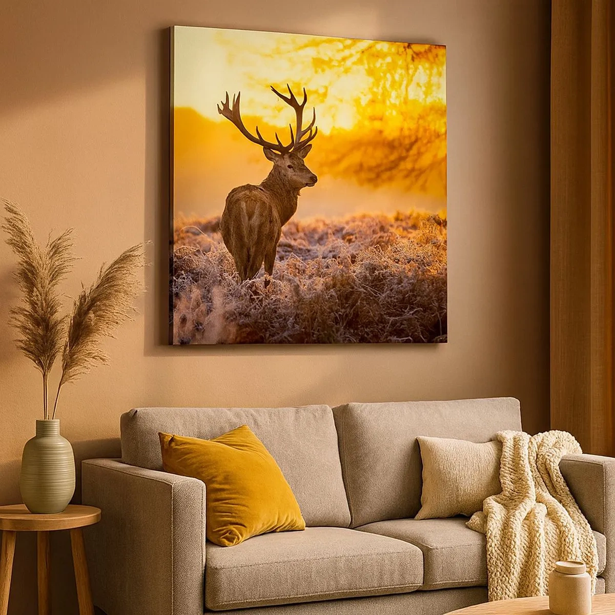 Vászonkép - Az őszi erdő királya - 30x30 cm