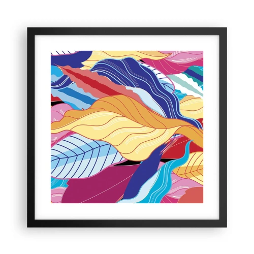 Poszter fehér keretben - Színes rendetlenség - 40x40 cm
