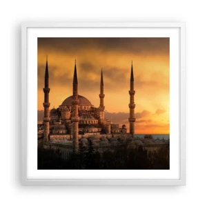 Poszter fekete keretben - Isten hatalmas - 50x50 cm