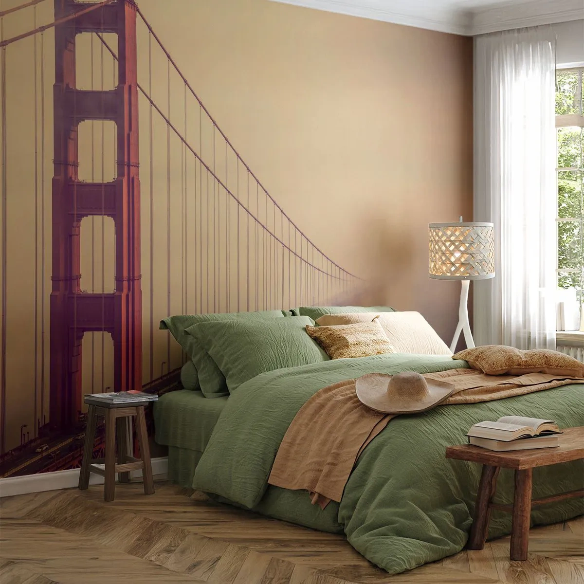 Fotótapéta Standard Eco - Ég és föld között - Tájkép, Építészet, San Francisco - 200x140 cm