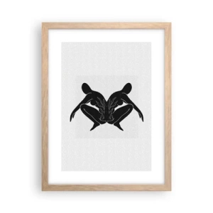 Poszter világos tölgy keretben - Egy közös lélek - 30x40 cm