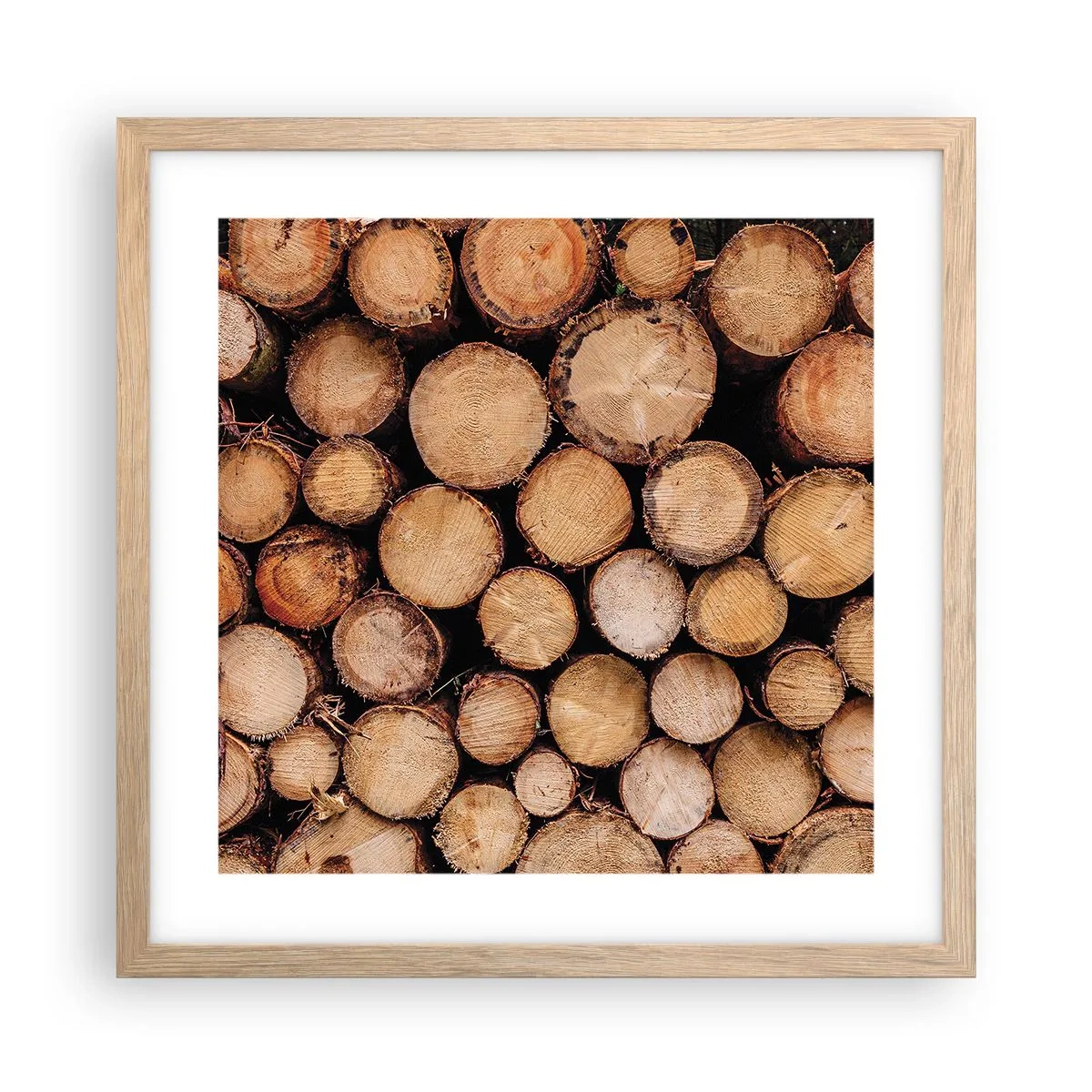 Poszter világos tölgy keretben - Egy új kezdet - 40x40 cm